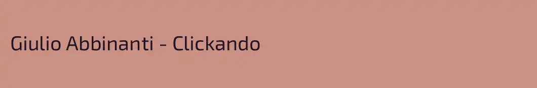 Giulio Abbinanti - Clickando